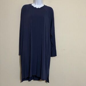 Eileen Fisher navy Long Sleeve Dress women XL/TG long sleeves Jersey knit soft